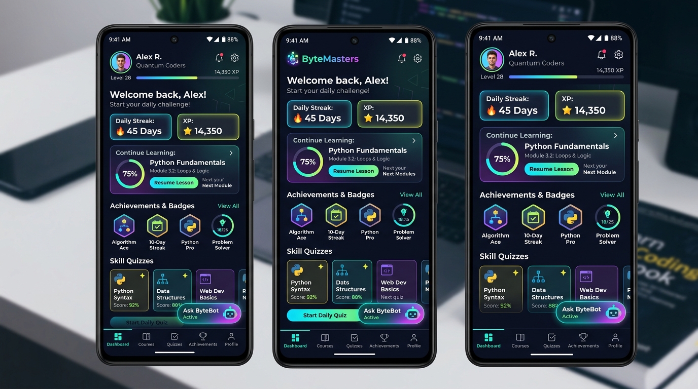 Bitlurn Android Application Dashboard
