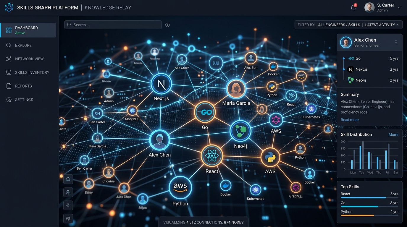 Cross-Team Knowledge Relay Platform Dashboard