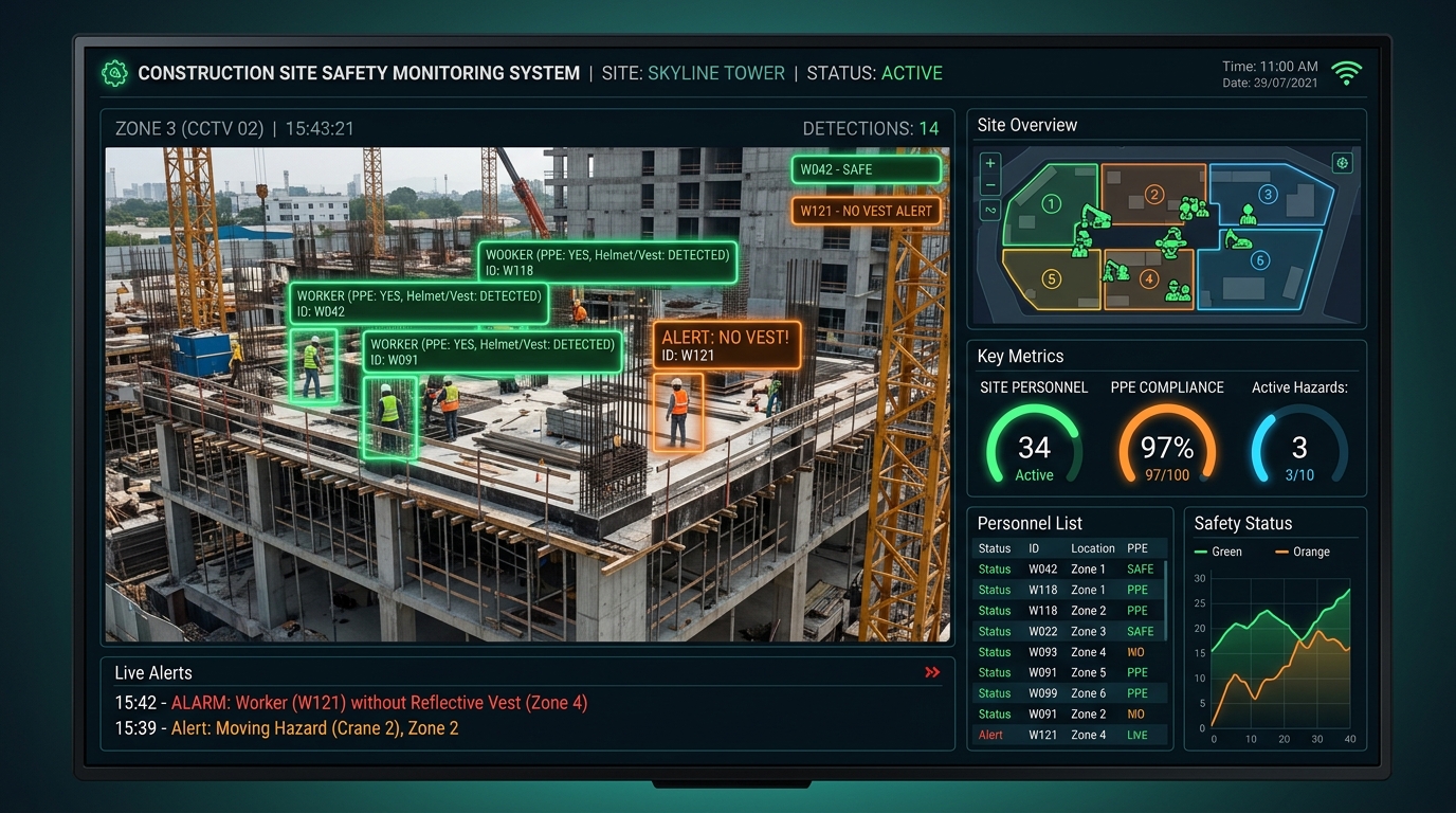 Construction Safety System Dashboard